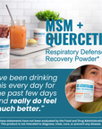 MSM + QUERCETIN | Respiratory Defense & Recovery Powder