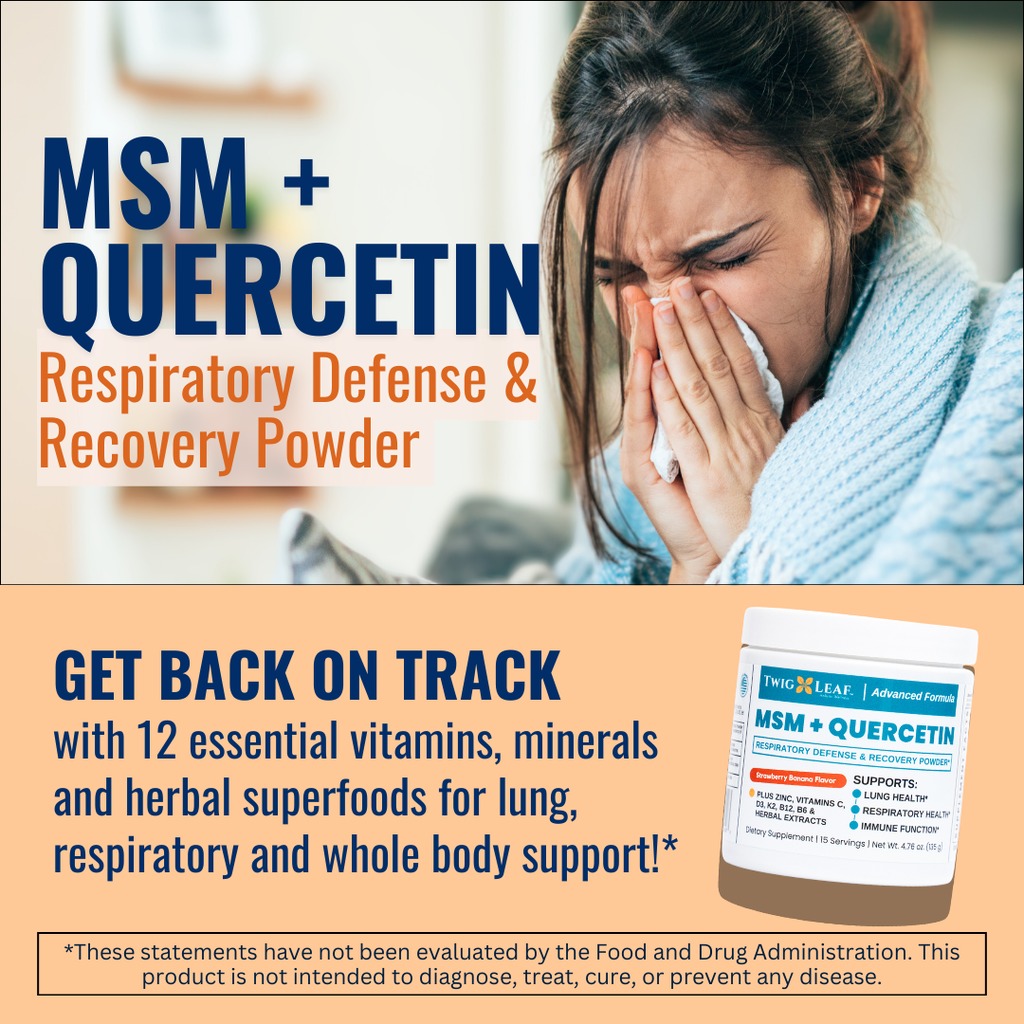 MSM + QUERCETIN | Respiratory Defense & Recovery Powder – Twig & Leaf ...